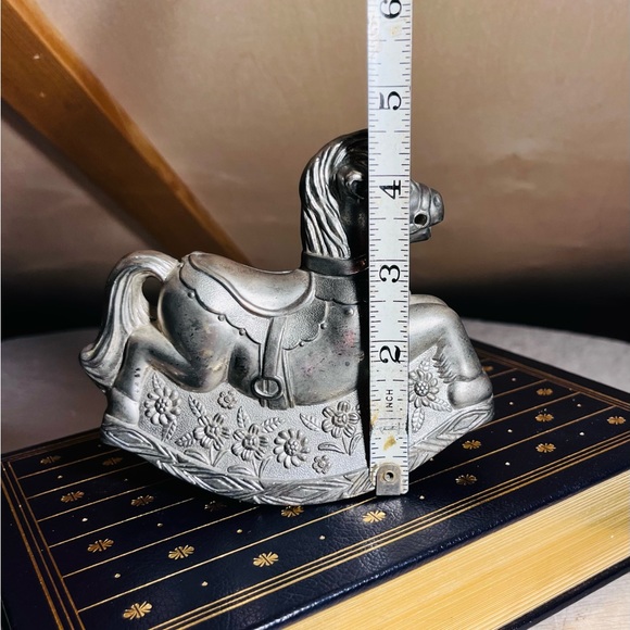 Vintage Silver Plated Rocking Horse Money Bank. Made in Italy - Picture 4 of 6